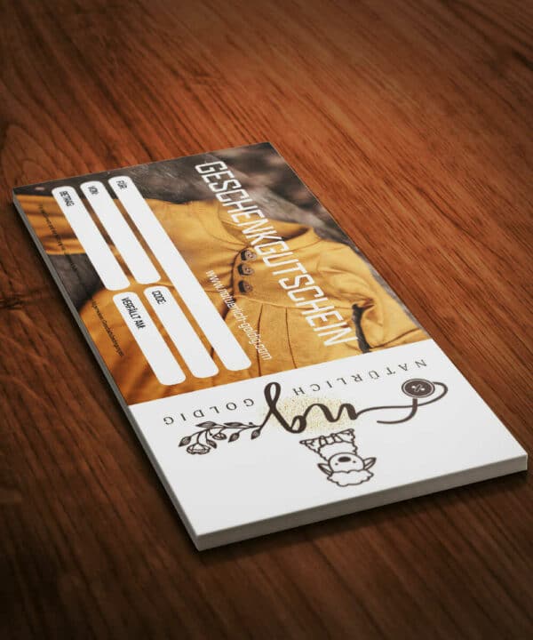 Natürlich goldig Geschenkgutschein