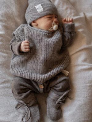 Strickweste Merino Beige