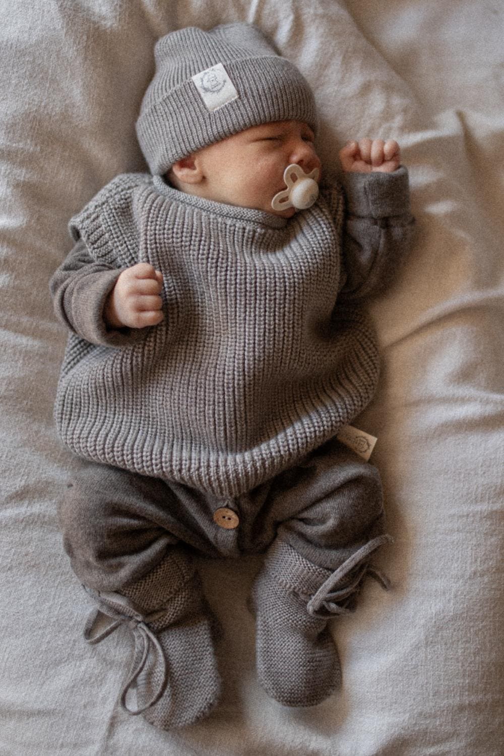 Strickweste Merino Beige