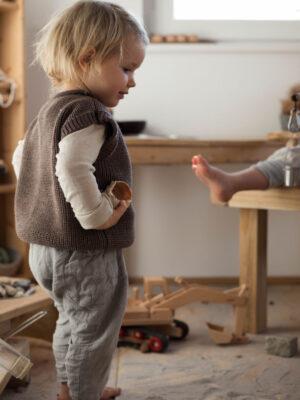 Strickweste Merino Braun