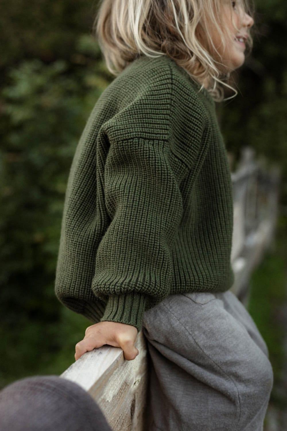 Strickpullover Olivegrün
