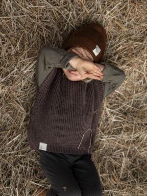 Strickweste Merino Mittelbraun
