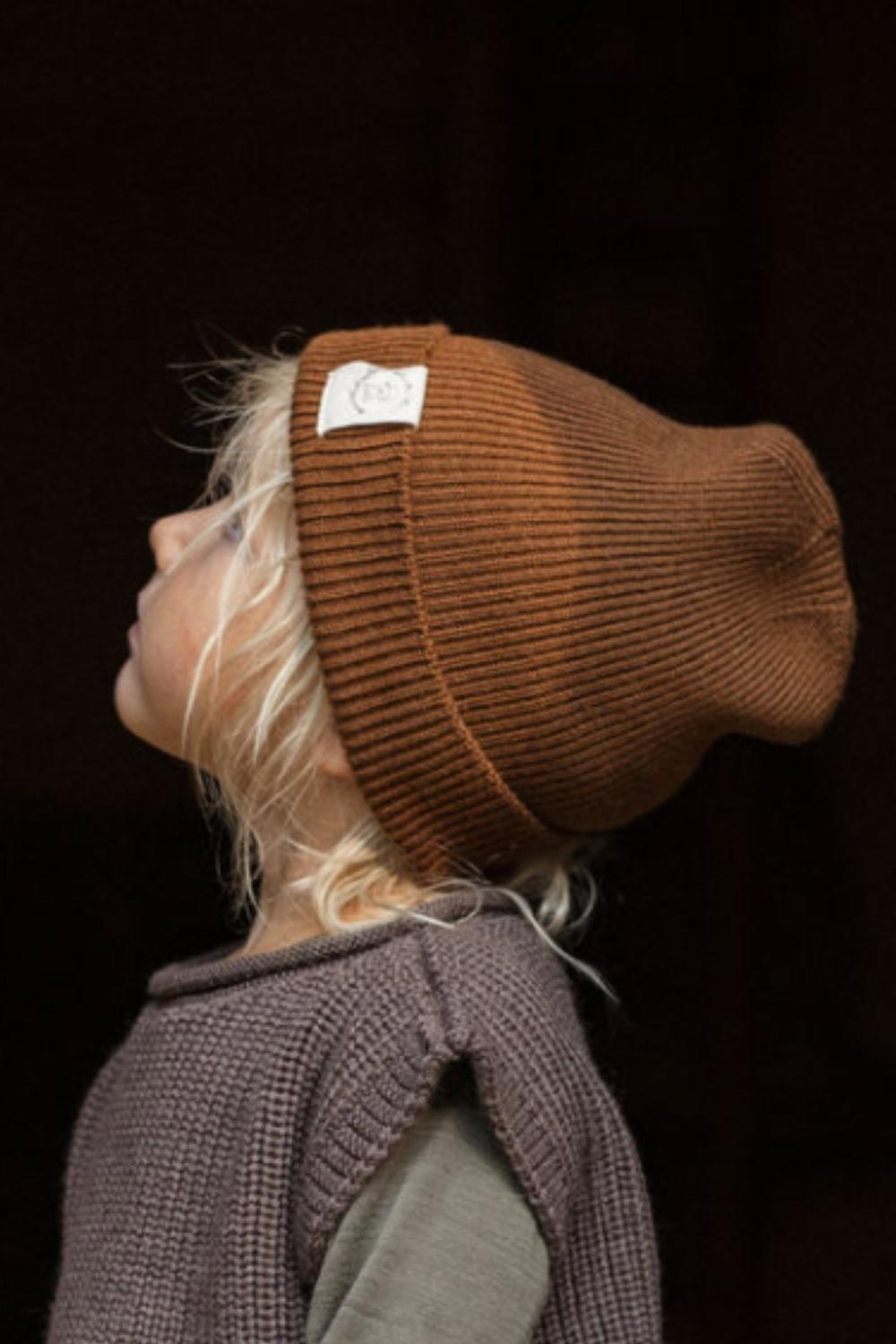 Strickmütze Zimt