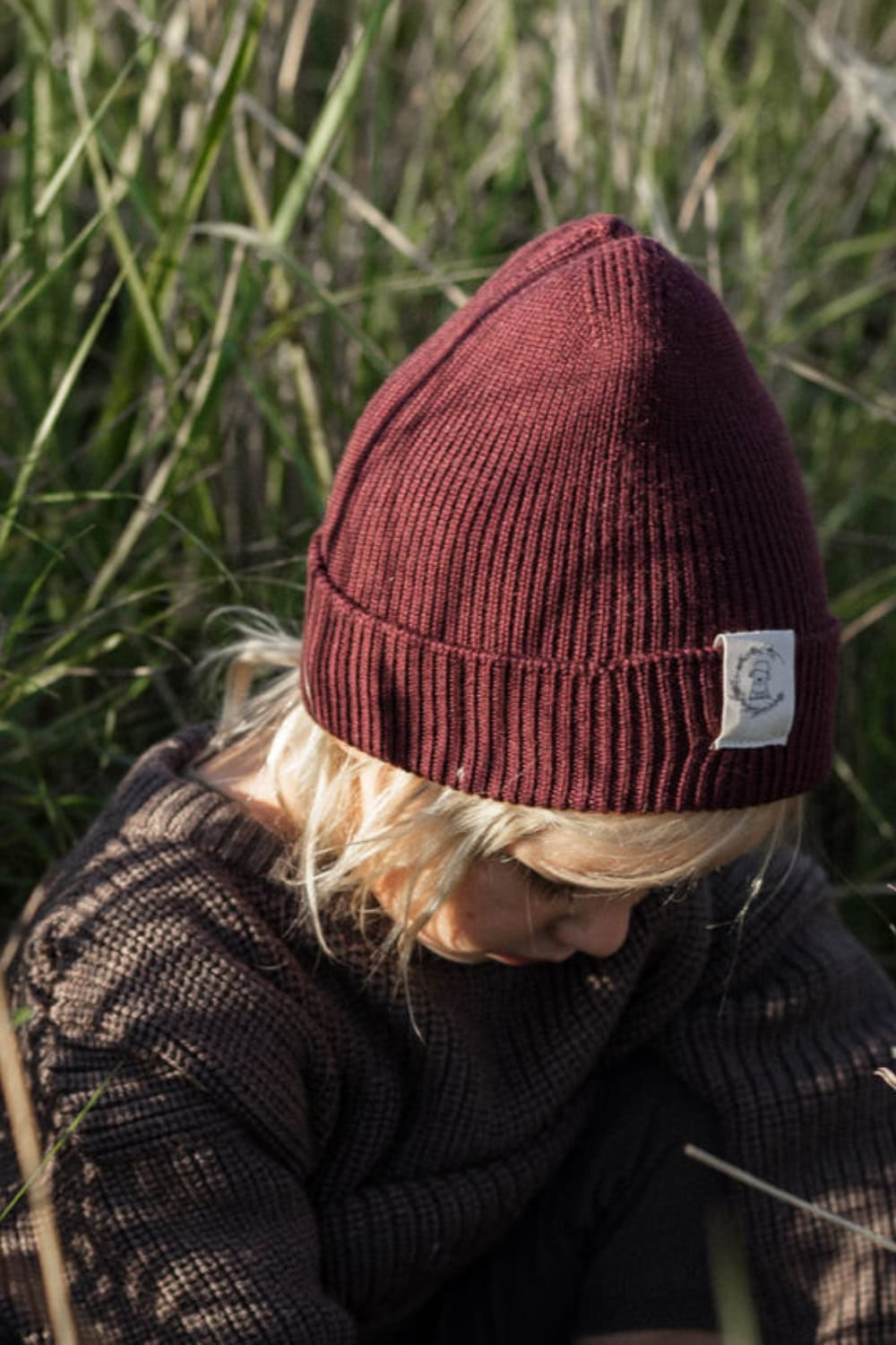 Strickmütze Bordeaux